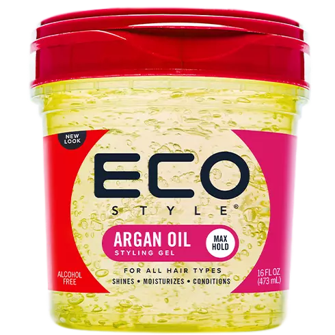 Eco Style Professional Styling Gel à l’Huile d’Argan - Définition, Brillance & Hydratation pour tous types de cheveux