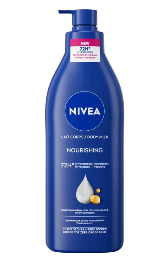 Nivea Lait Corps Nourrissant 72H – Hydratation Intense Longue Durée - Peaux sèches à très sèches